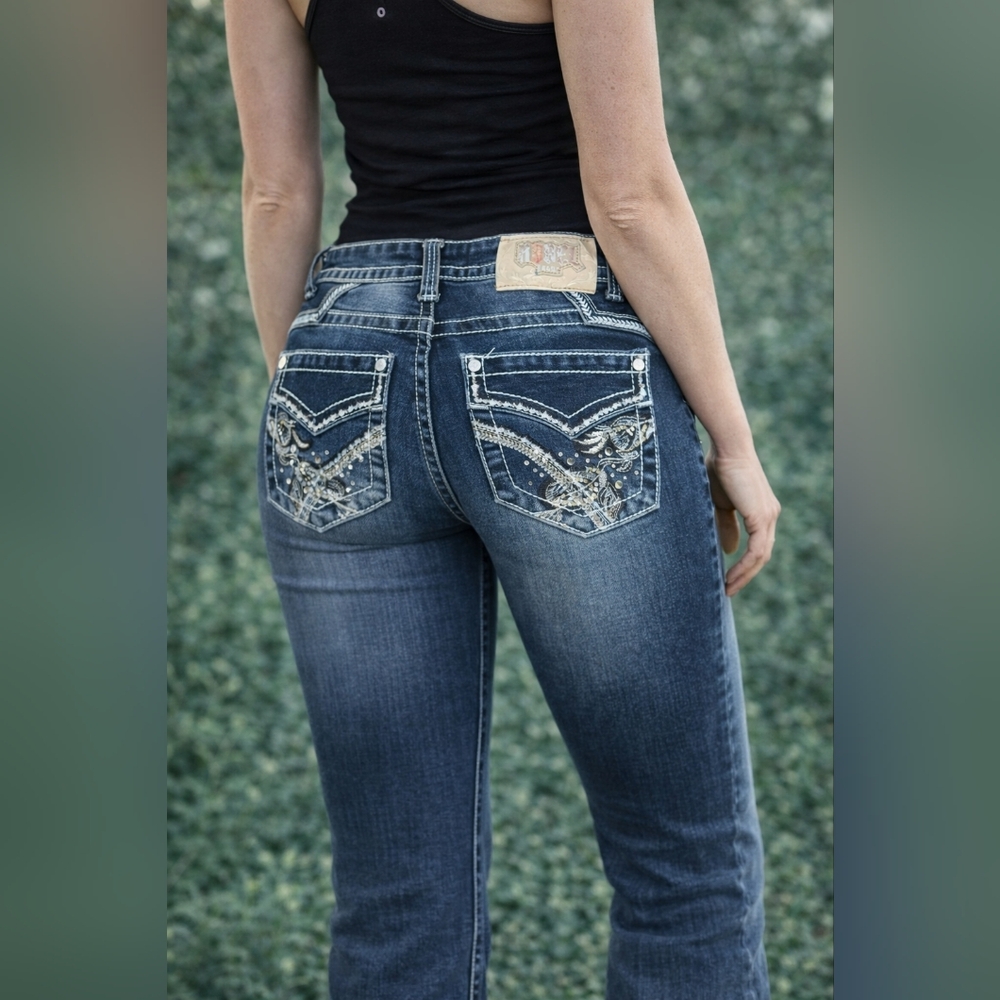 Rebels Denim Jeans with Embroidery